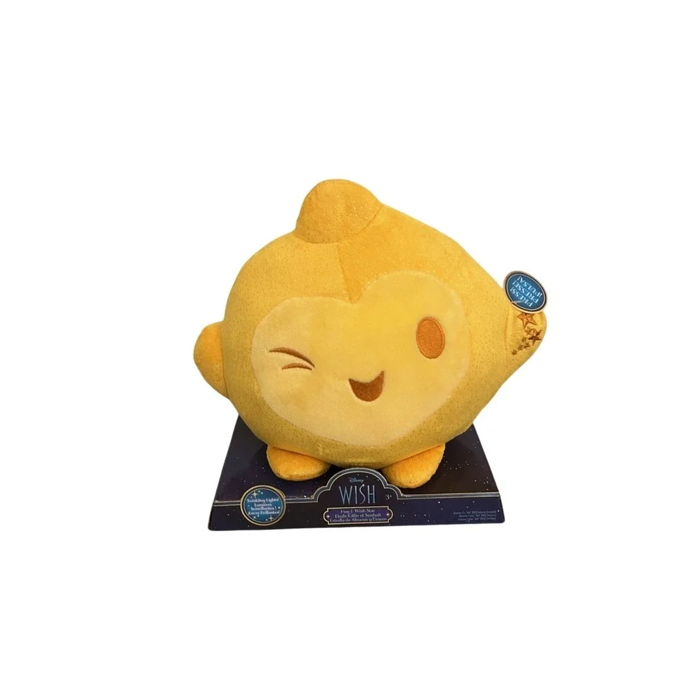 Disney Wish Hug & Wish Star 10-Inch Glowing Plush Star, Soothing Night‎ Light